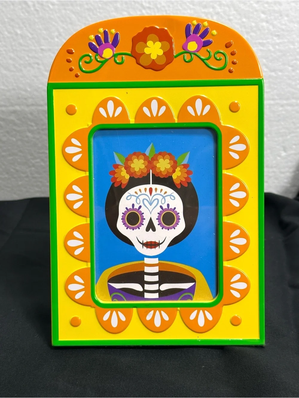 Hyde & Eek! Día De Los Muertos Floral Sugar Skull Picture frame NWT